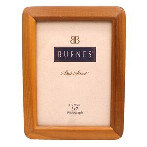 Burnes State Street Wooden Classic Picture Frame 5X7 Photograph Hanging Only Vtg